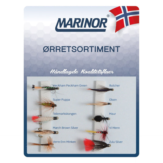 Fluesett Ørretsortiment 10 - pk - Fjellfiske