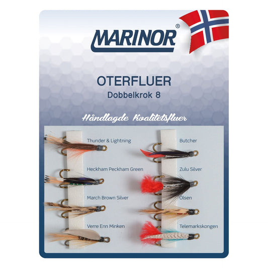 Fluesett Oterfluer 8 - pk - Fjellfiske