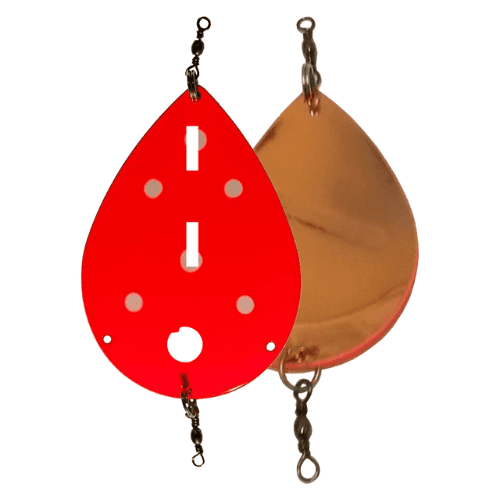 Søvik Dividalsblinken Waterlight UV Fluo Orange/Perlemor 70mm - Fjellfiske