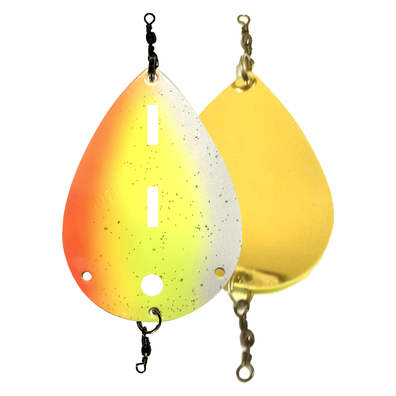 Søvik Dividalsblinken WL UV Tricolor/Gull 70mm - Fjellfiske