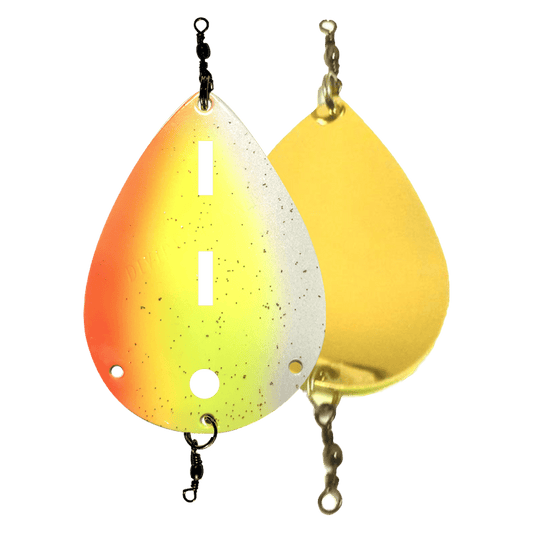 Søvik Dividalsblinken WL UV Tricolor/Gull 70mm - Fjellfiske